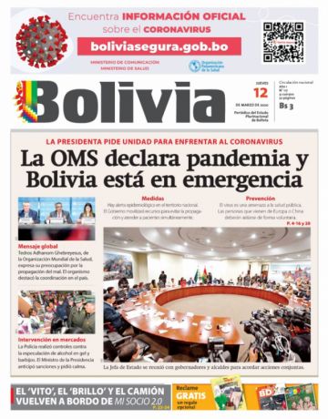 Bolivia, diario oficialista.