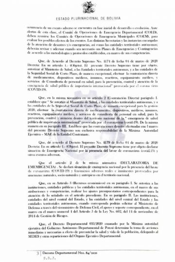 Las autoridades departamentales se reunieron para tomar las medidas.