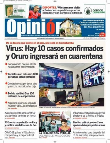 Opinión, Cochabamba.