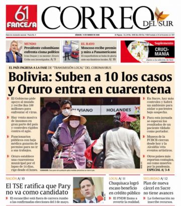 Correo del Sur, Sucre.