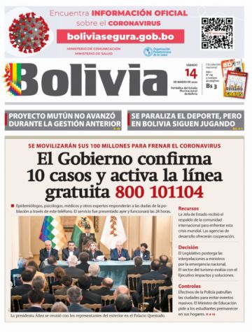 Bolivia, diario oficialista.
