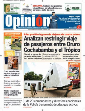 Opinión, Cochabamba.
