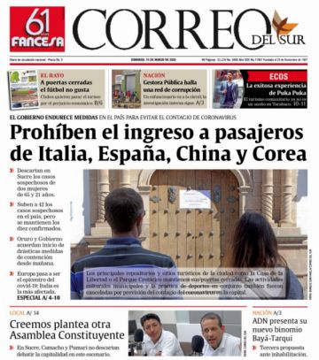 Correo del Sur, Sucre.