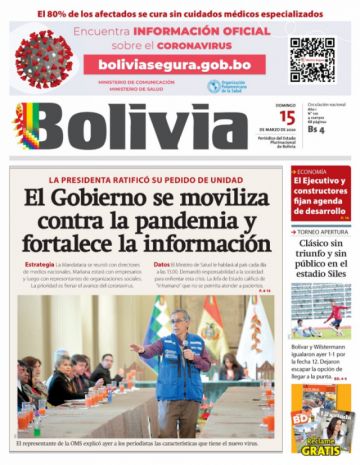 Bolivia, diario oficialista.