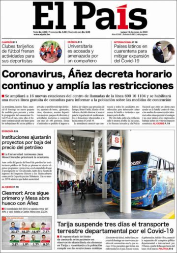 El País, Tarija.