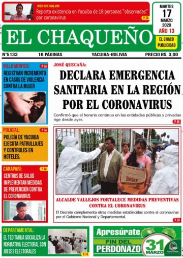 El Chaqueño, Yacuiba, Tarija.