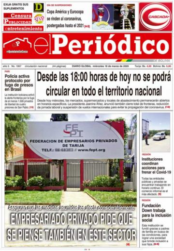 El Periódico, Tarija.