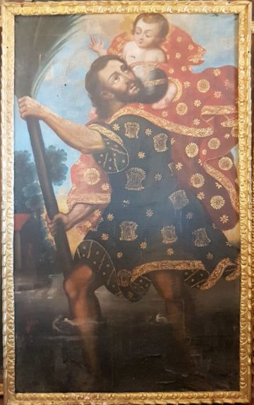 Lienzo de San José que se encuentra en el templo de San Francisco.