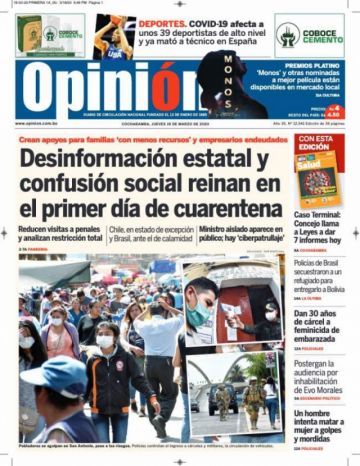 Opinión, Cochabamba.