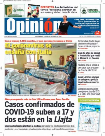 Opinión, Cochabamba.