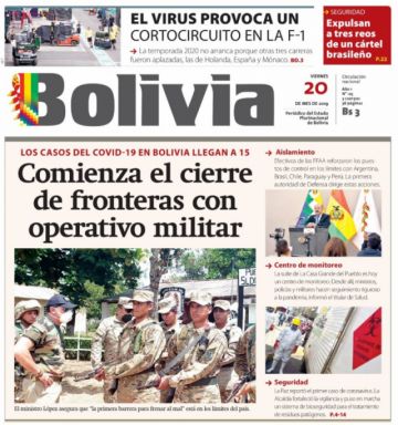 Bolivia, diario oficialista.