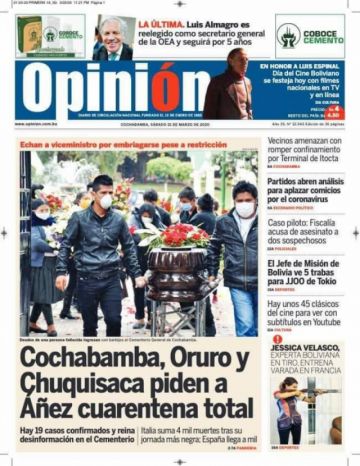 Opinión, Cochabamba.
