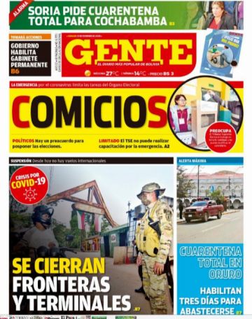 Gente, Cochabamba.