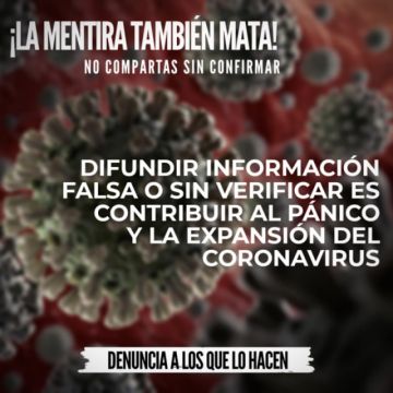 La desinformación incrementa el riesgo de contraer coronavirus