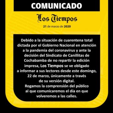Los Tiempos, Cochabamba.