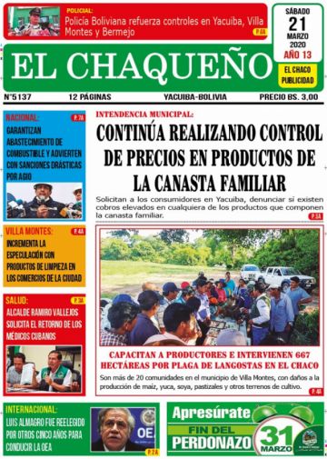 El Chaqueño, Yacuiba, Tarija.