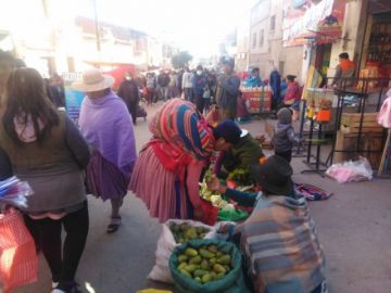 Así está la venta de productos en el Mercado Uyuni.