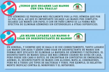 Recomendaciones del Hospital Daniel Bracamonte sobre el lavado de manos.