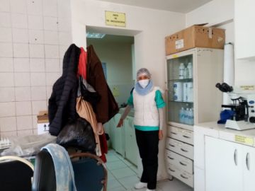 La concejala habló con el personal médico