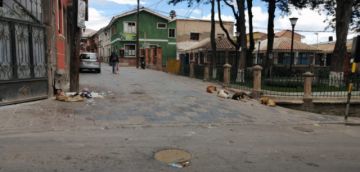 Así están las calles cerca a mediodía.