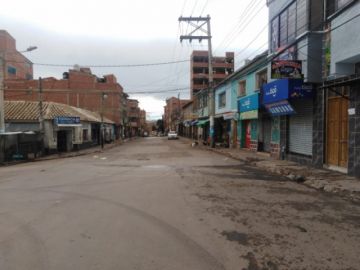 Las calles potosinas están vacías este viernes.