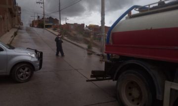 Desarrollan el trabajo con apoyo de cisternas.