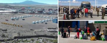 El campamento será resguardado por miembros de las Fuerzas Armadas. En el lugar existen 13 consultorios médicos y un espacio especial para las mujeres en gestación.