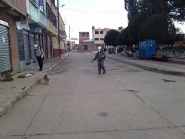 Estuvieron en las calles del centro del municipio.