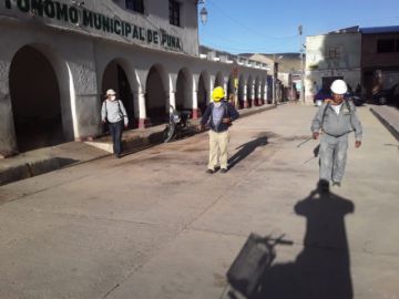 Estuvieron en las calles del centro del municipio.