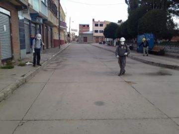 Estuvieron en las calles del centro del municipio.