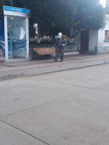 Estuvieron en las calles del centro del municipio.