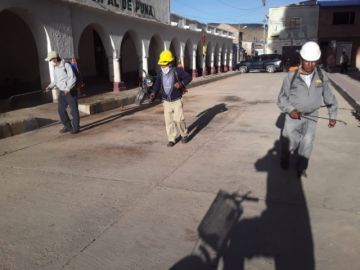 Estuvieron en las calles del centro del municipio.
