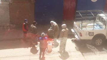 Una visita de desinfección al domicilio de un caso confirmado.