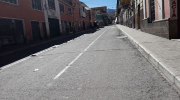 Las  calles del centro de Potosí, esta mañana, antes de las 10:00