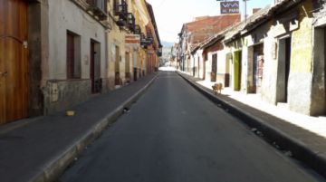 Las  calles del centro de Potosí, esta mañana, antes de las 10:00