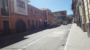 Las  calles del centro de Potosí, esta mañana, antes de las 10:00