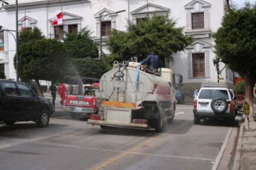 Se realizan desinfecciones en coordinación interinstitucional.