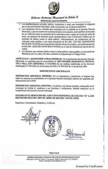 Emitieron documentos expresando su determinación.