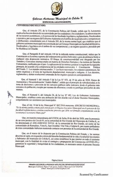 Emitieron documentos expresando su determinación.