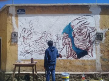 Trabajaron por las mañanas en la esquina de las calles 10 de Noviembre y Concordia. FOTO: Vladimir Equice