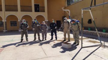 Fueron desinfectados 22 ambientes en el Hogar Arrueta. FOTO: SEDEGES