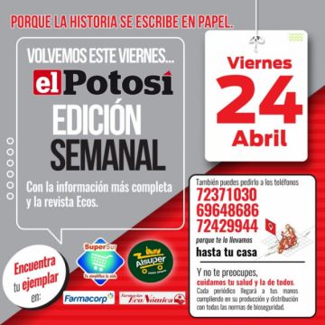 Espere nuestra edición de este viernes.