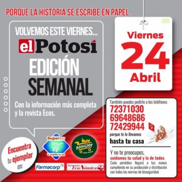 Espere nuestra edición de este viernes.