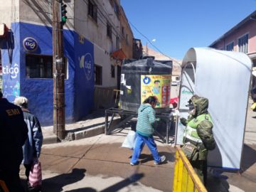Así están las calles en la ciudad de Potosí este lunes.