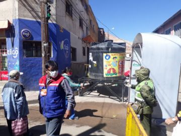 Así están las calles en la ciudad de Potosí este lunes.