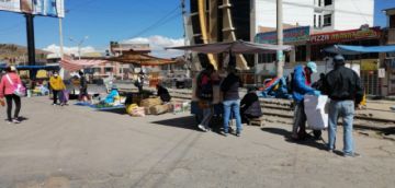 Así están las calles en la ciudad de Potosí este lunes.