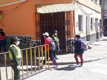 Así están las calles en la ciudad de Potosí este lunes.