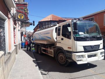 Así están las calles en la ciudad de Potosí este lunes.