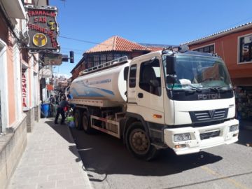 Así están las calles en la ciudad de Potosí este lunes.