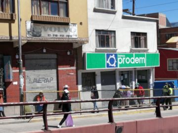 Así están las calles en la ciudad de Potosí este lunes.